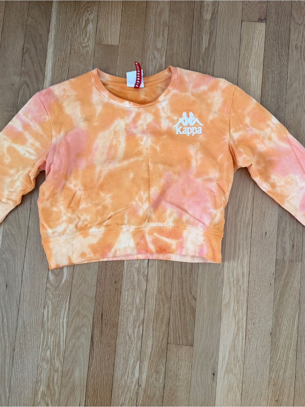 Kappa Active Catros Pink & Orange Tie Dye Crop Sweatshirt